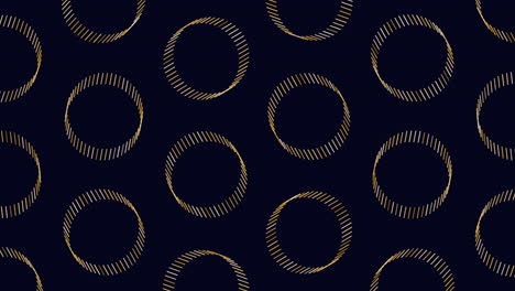 repeat neon futuristic circles pattern with rainbow lines on black gradient