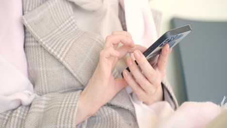 woman using a smartphone