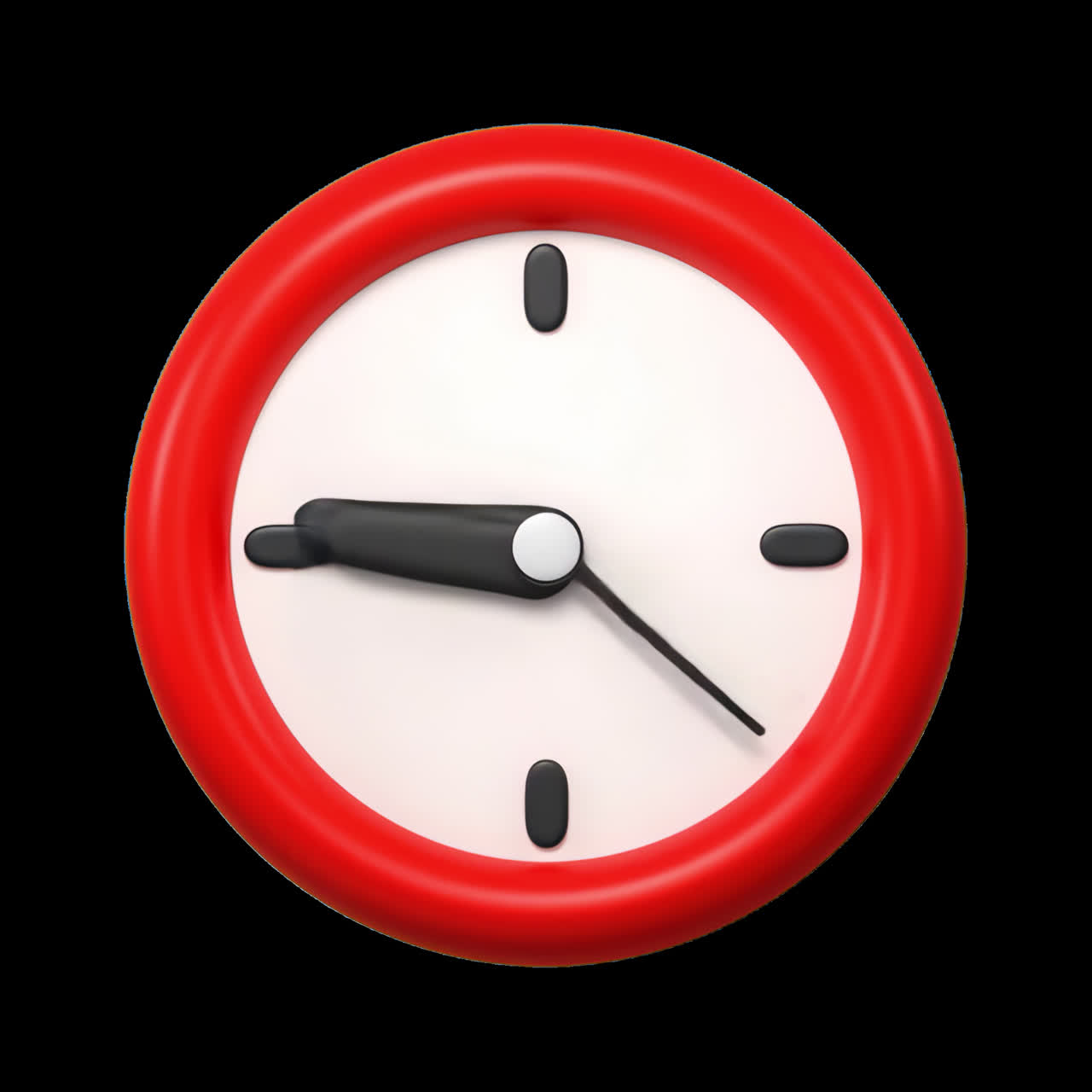 Animazione illustrazione design orologio vivace come risorsa isolata, video 4K trasparente, canale alfa.