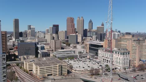 4k aerial of downtown atlanta, georgia