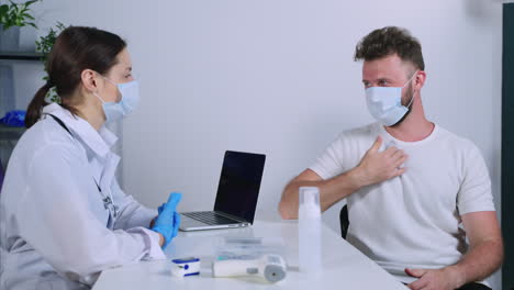 doctor examining a patient