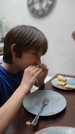 child eating a snack
