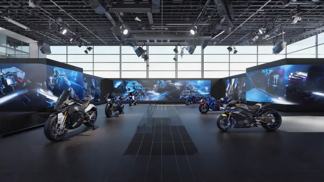 Motorcycle Showroom Display