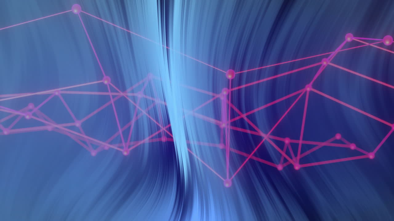 animación del procesamiento de datos científicos sobre una cadena de adn en fondo azul