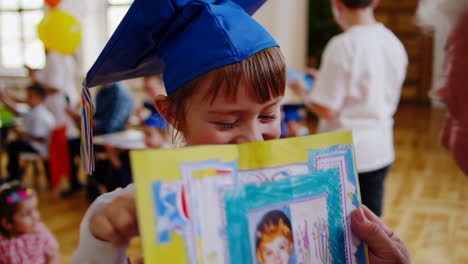 adorable children at preschool graduation