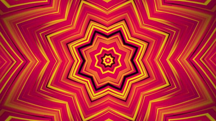 Abstract Kaleidoscopic Star Pattern
