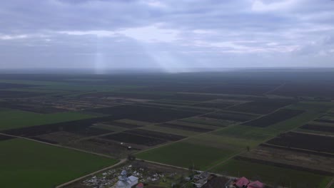 flying over the farmlands of vrancea, romania -hyperlapse