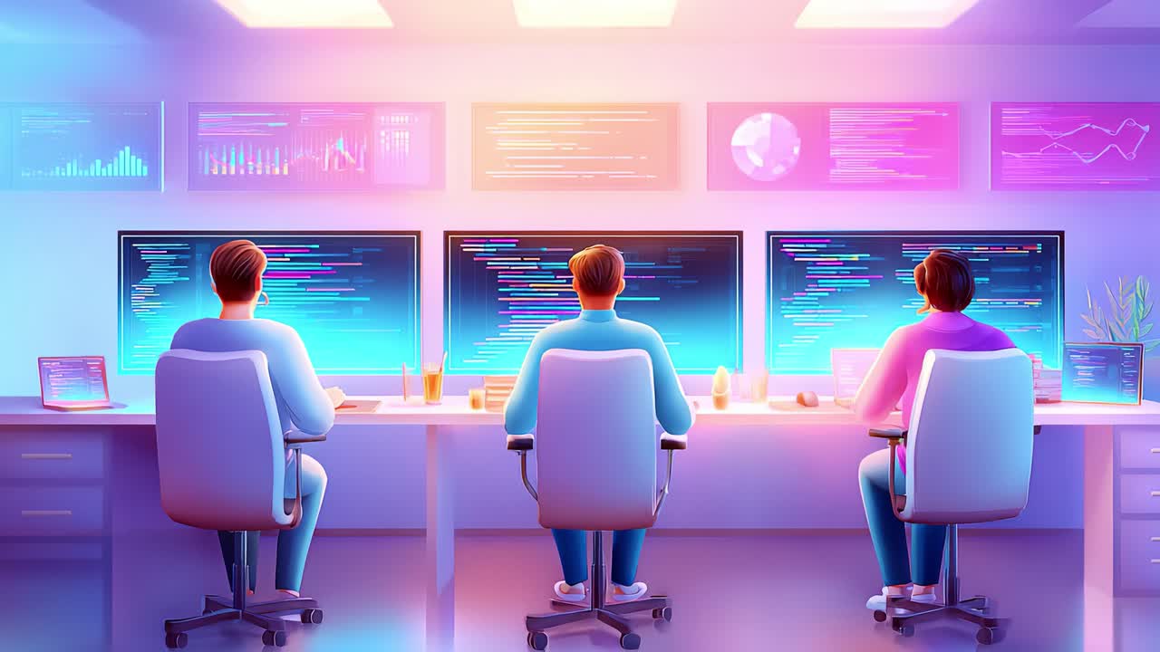 A Dynamic Coding Environment: Two Programmers Collaborating in an Innovative Workspace Surrounded by Data Visualizations and Technology-Driven Displays