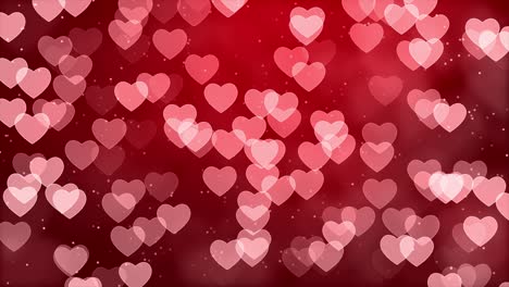 roze hart achtergrond met hart deeltje licht vullen lus voor valentine, bruiloft.