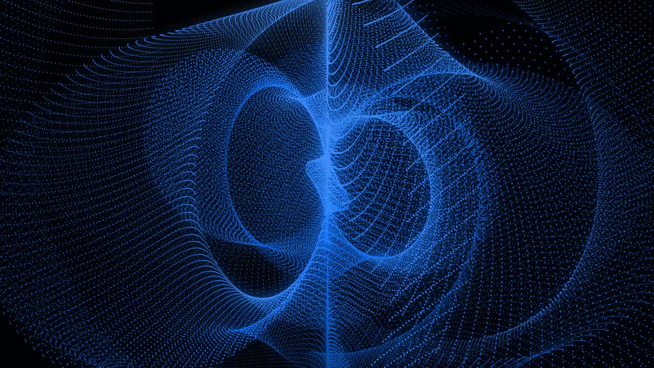 Blue color Dot Shape Pattern animation motion graphics