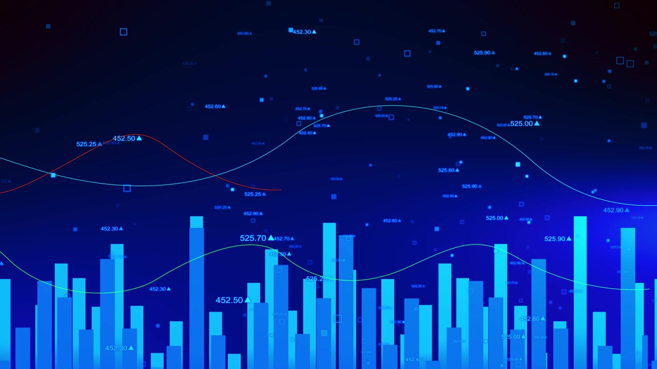 Stock exchange trading investment and financial concept stock market economic graph with diagrams