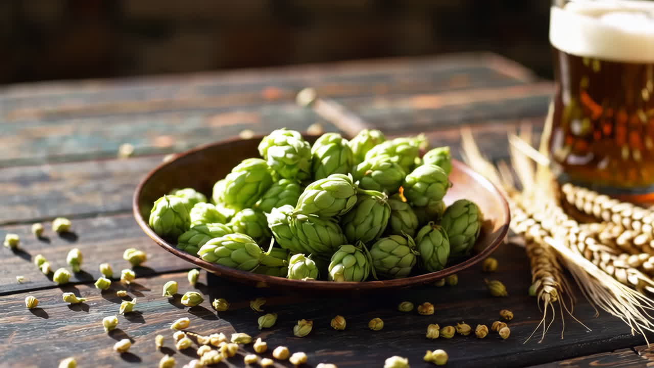 Fresh Hops and Beer Ingredients