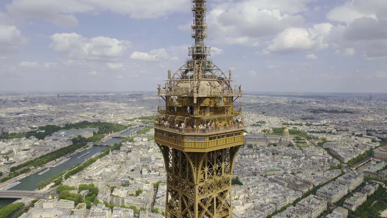 Panoramic View from the Top of the Eiffel Tower in Paris