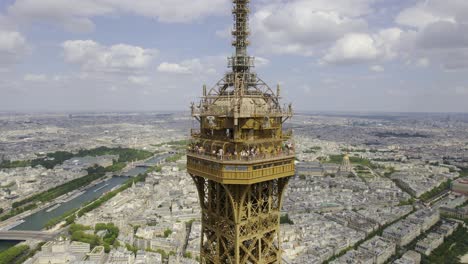 panoramic view from the top of the eiffel tower in paris