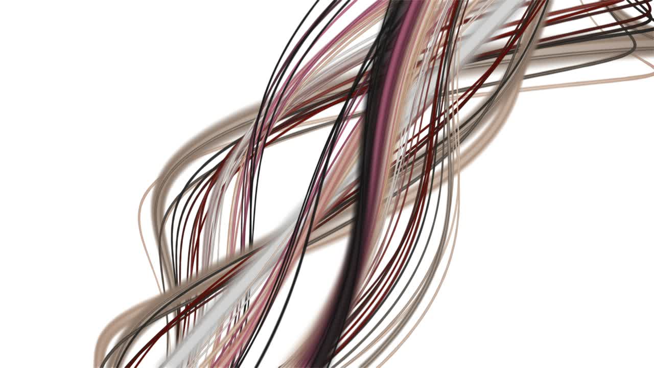 느린 동작에서 줄무 파동 객체와 환상적인 애니메이션, 4096x2304 루프 4k