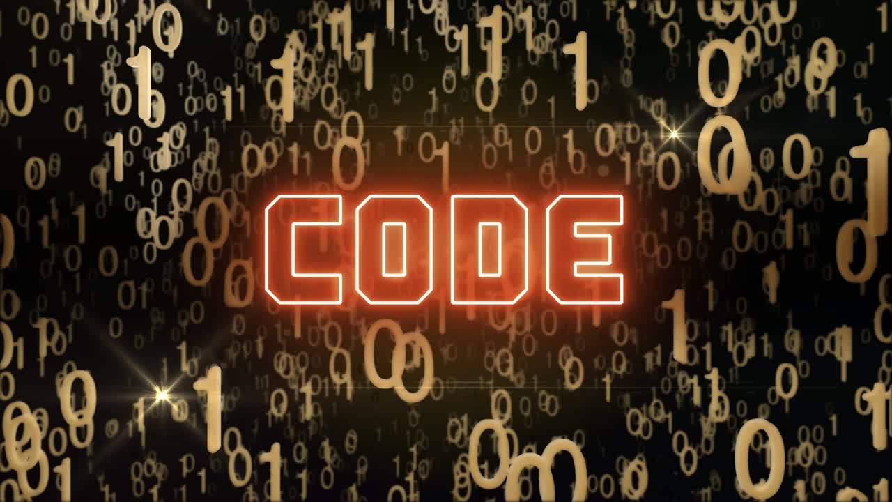 Bluish Internet concept with digital code