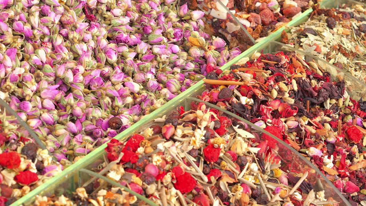 Selection of Dried Flowers and Teas