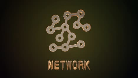 network – red looping concept