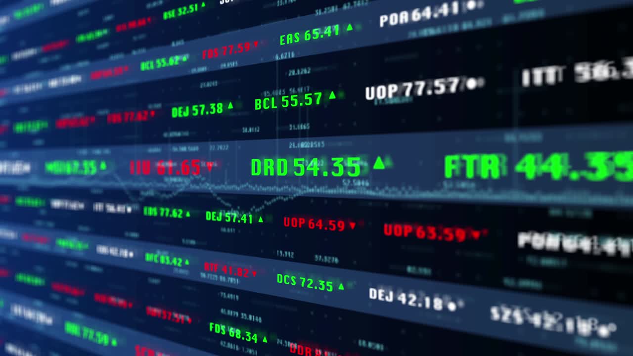 Aktie Digitalt Marked Valutaveksling Forretningsinformation Data.
