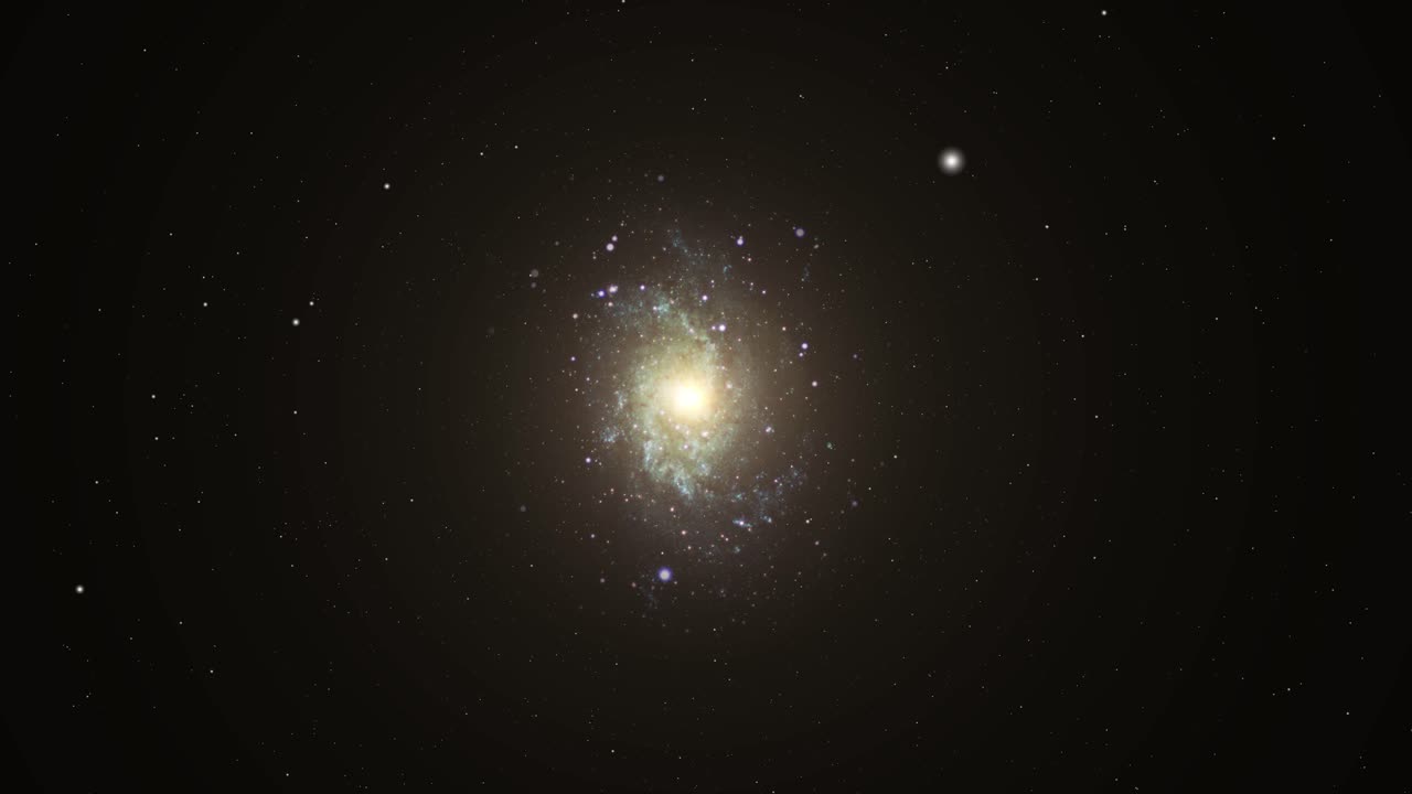 the galaxy shines brightly in the darkness of space