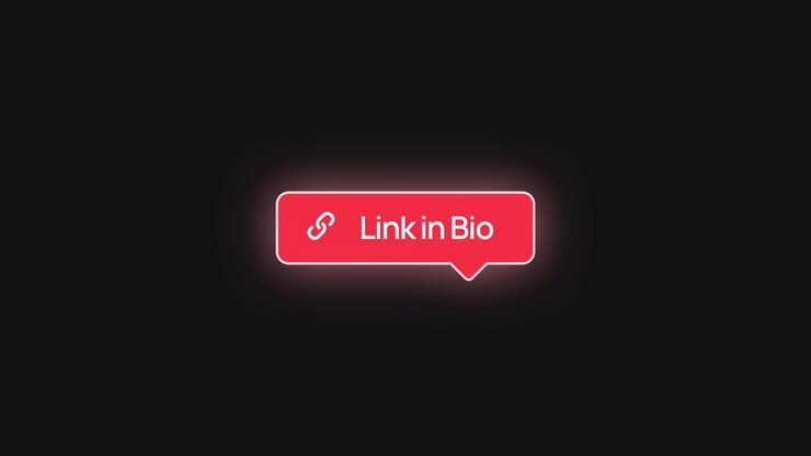 Glowing Red Link in Bio Callout