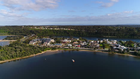 flying-over-Lakes-Entrance-in-morning