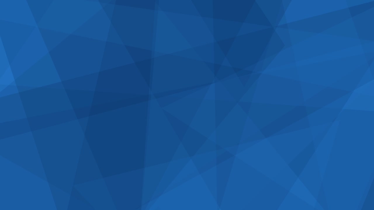 fondo azul abstracto con formas geométricas y triángulos móviles y giratorios