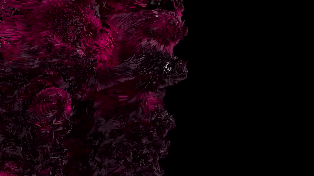 las formas cúbicas abstractas explotan a través del marco.