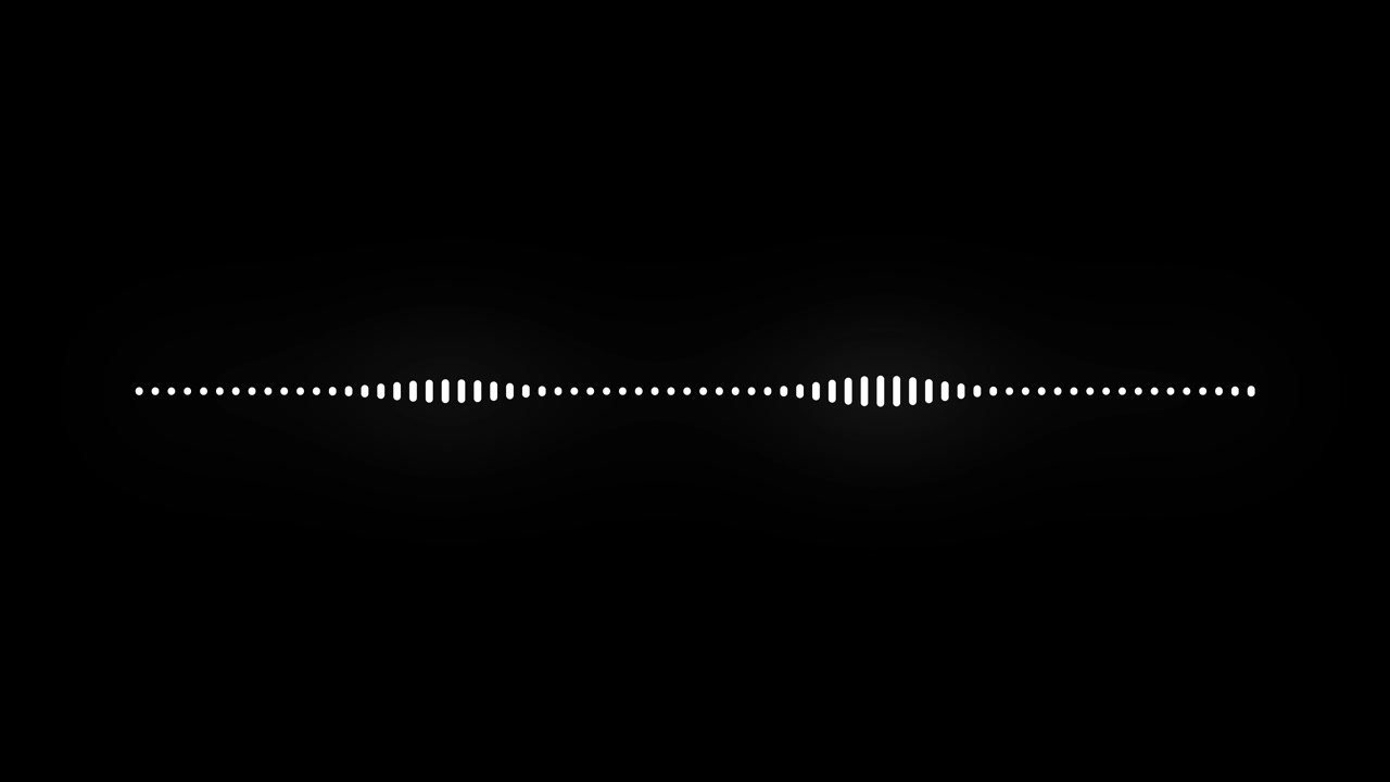 White Audio Equalizer Sound Wave on Black Background