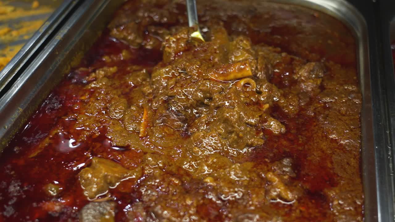 Goulash with tender meat pieces and sauce
