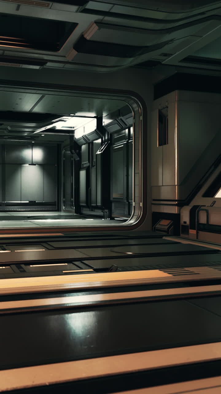 corredor de naves espaciales futuristas