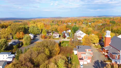 idyllic small town in the midst of fall colors and beautiful rolling countryside