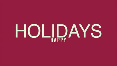 happy holiday typography on a vivid red gradient backdrop