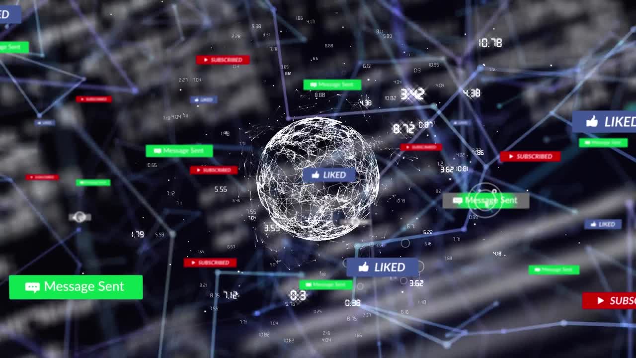 미디어 아이콘의 애니메이션과 전 세계 데이터 처리