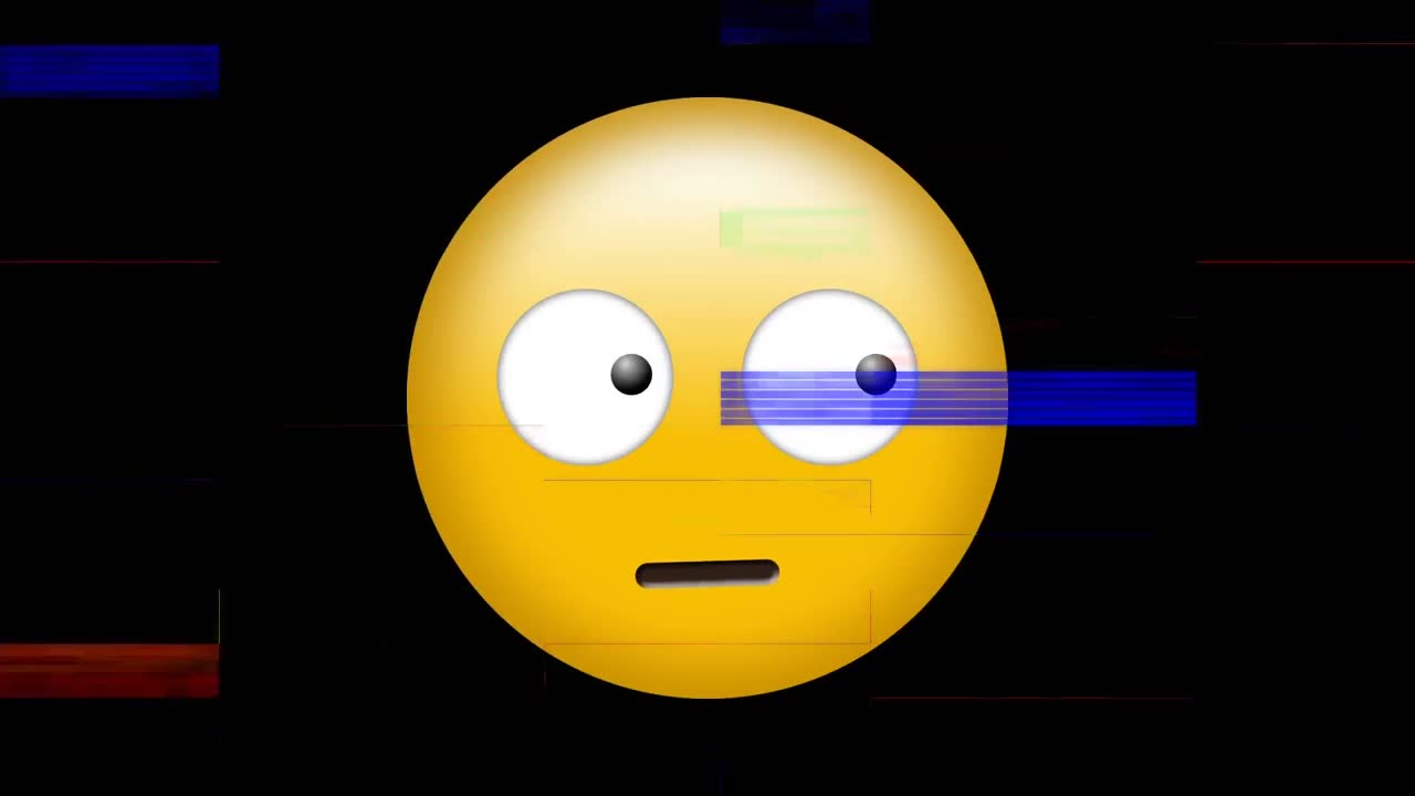 Emoji looking around with eyes moving