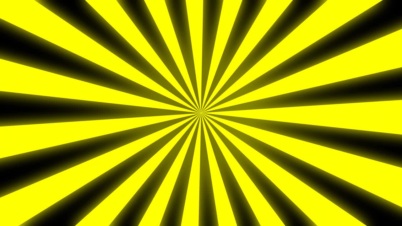 노란색과 검은색 광선의 태양 광경 배경 루핑