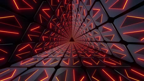 túnel futurista abstracto con iluminación de neón