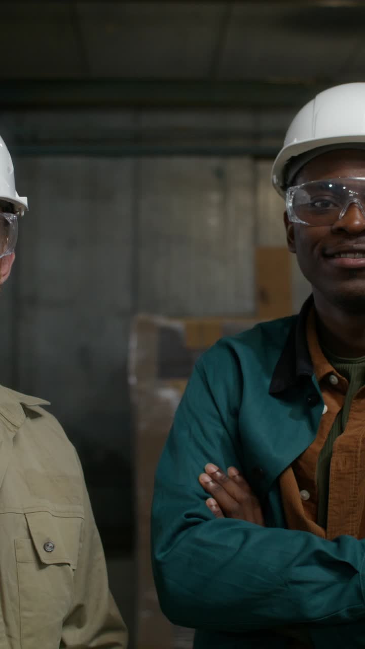 Two Workers in a Factory Setting