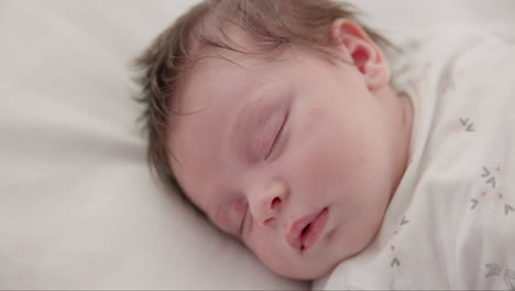 Baby,-sleeping-and-nursery-bed-with-morning