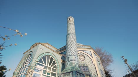 view of kutahya cinili mosque. 4k footage in turkey