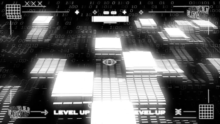 animation der digitalen datenverarbeitung über computerplatten