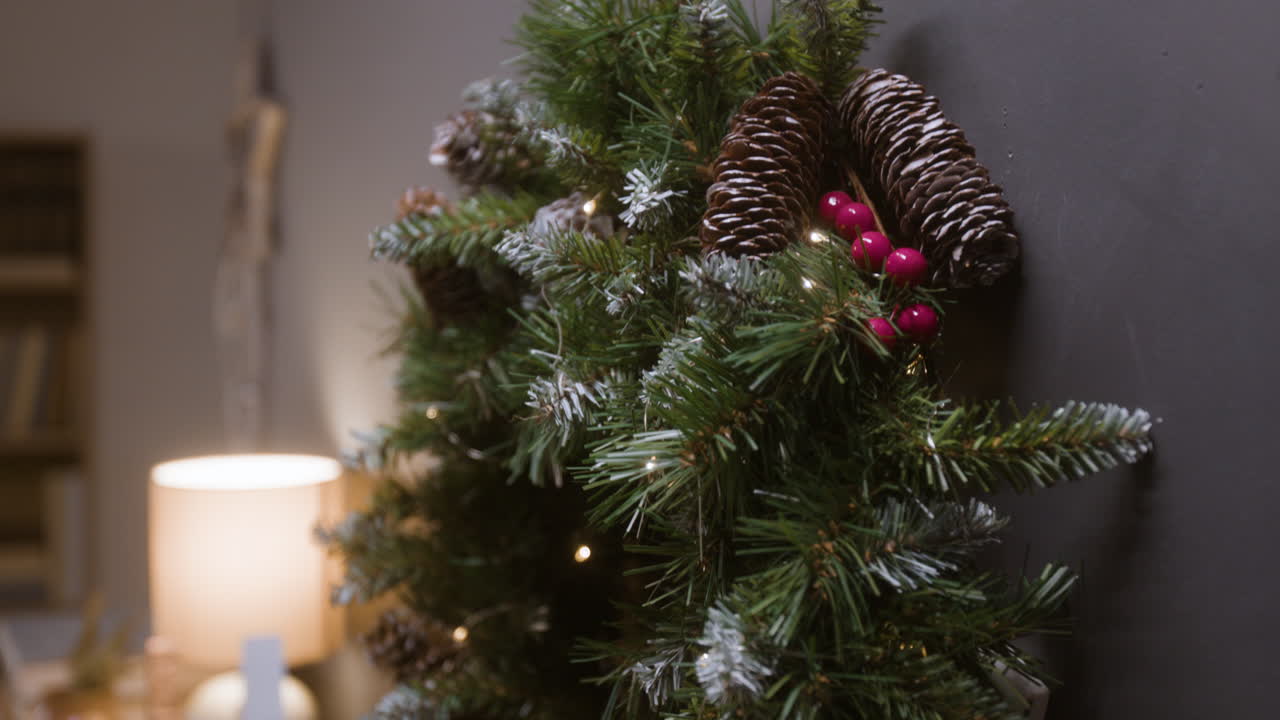 Christmas Wreath with Pinecones and Berries