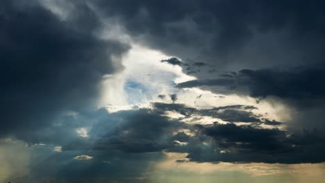 beautiful dark dramatic sky with stormy clouds time lapse before the rain