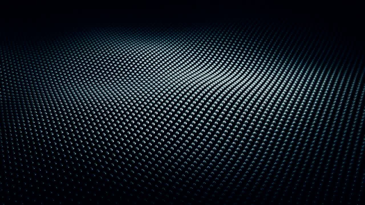 moderna ondata superficiale metallica blu brillante astratta in loop con campo visivo