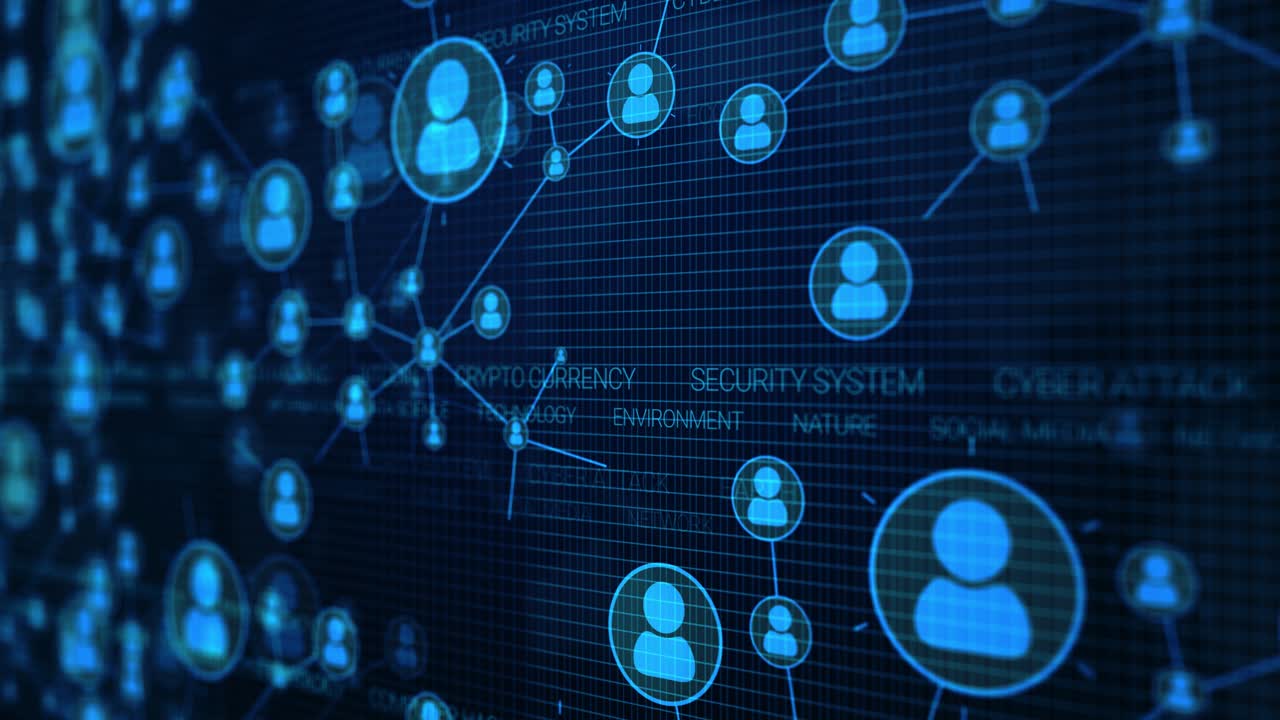 Social media network connection of people icons with connecting lines backgrounds connecting people