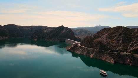 bird's-eye view of canon del atuel and dique atuel in san rafael, mendoza, argentina