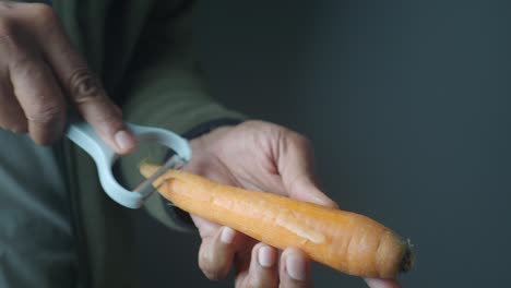 peeling a carrot