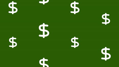 dollar sign pattern on green background