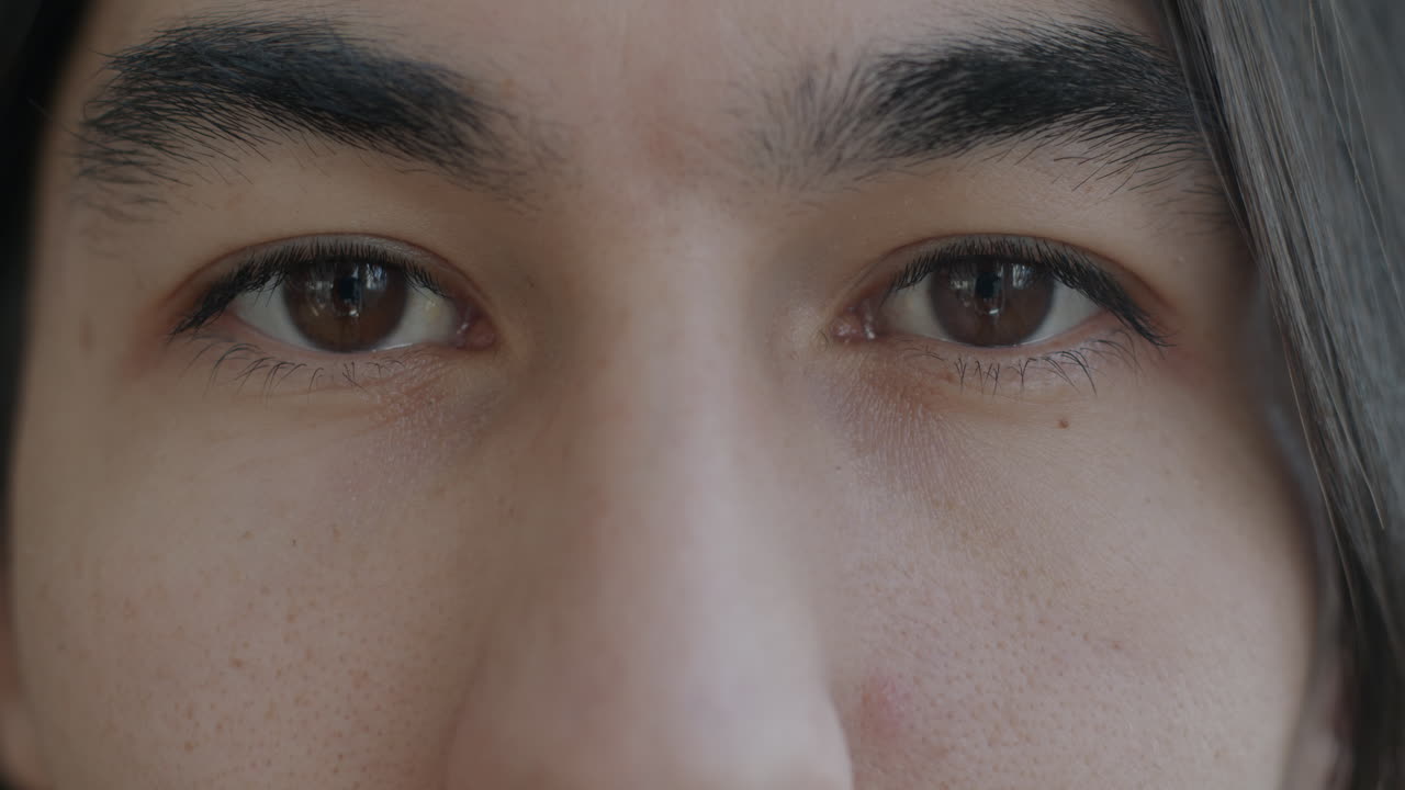 사람의 얼굴의 클로즈업