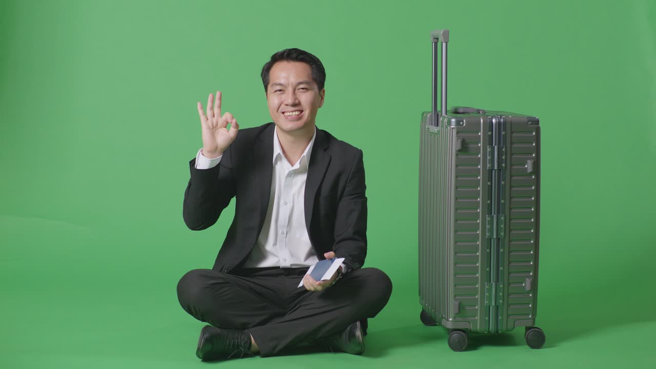 여행할 준비가 된 사업가